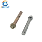High quality carbon steel color zinc plated sleeve anchor bolt with hex nut and washer